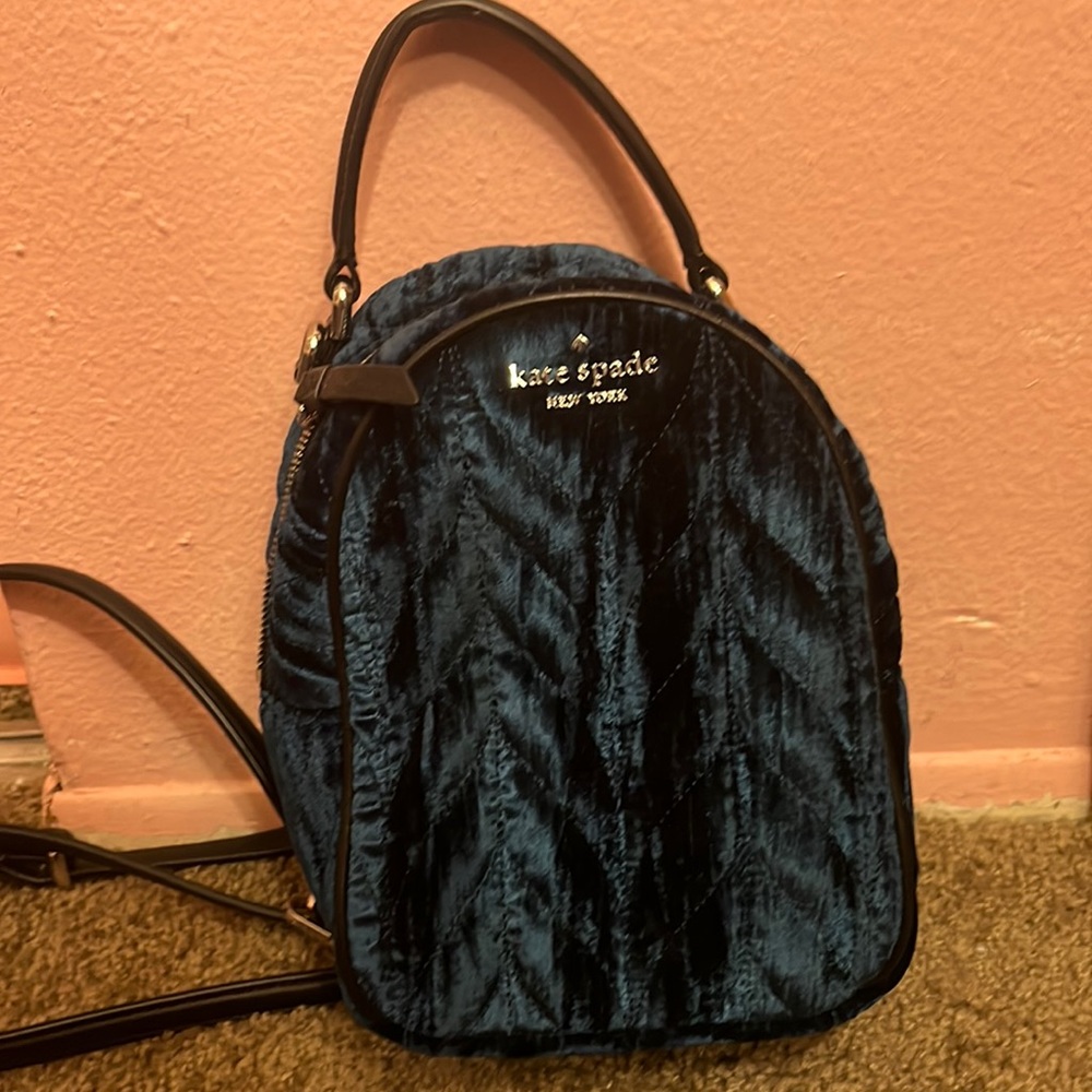 Cute Velvet Kate spade mini backpack